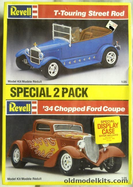 Revell 1/25 Ford Model T Touring Street Rod and 1934 Chopped Ford Coupe, 8910 plastic model kit